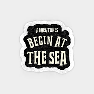 Adventure Begin At Sea. Sticker